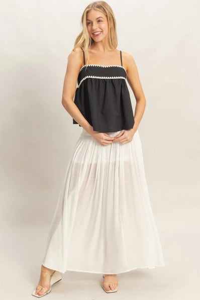 Sleeveless Babydoll Top  Style Ratio