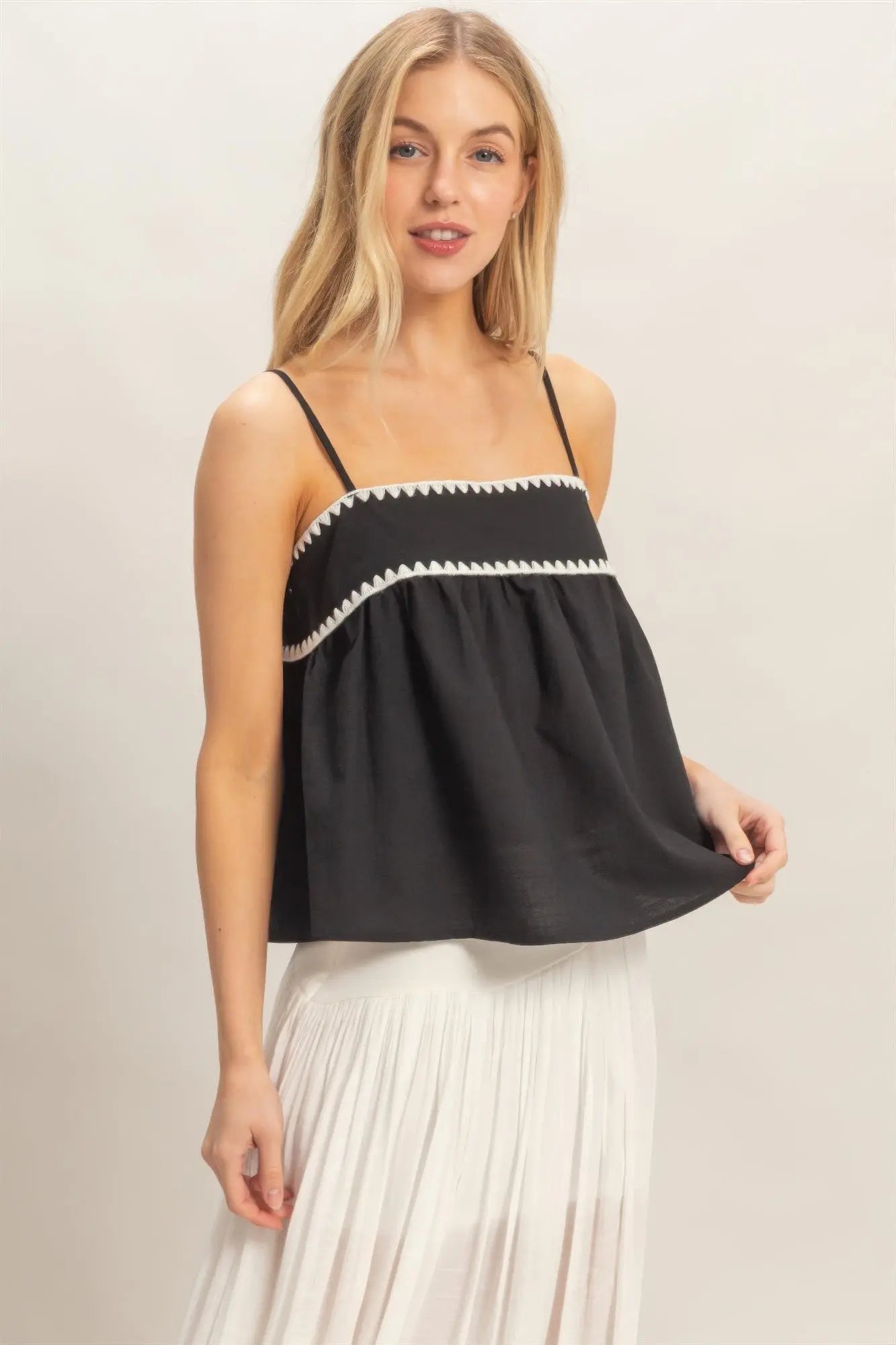 Sleeveless Babydoll Top  Style Ratio