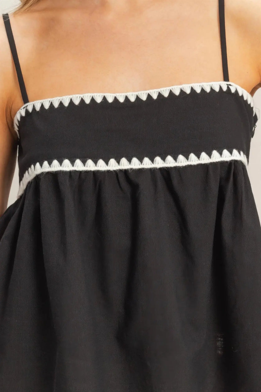 Sleeveless Babydoll Top  Style Ratio