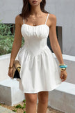 Sleeveless Lace Trim Corset Mini Dress  Style Ratio