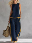 Sleeveless Tank Top and Wide-Leg Pants Set  Style Ratio