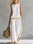 Sleeveless Tank Top and Wide-Leg Pants Set  Style Ratio
