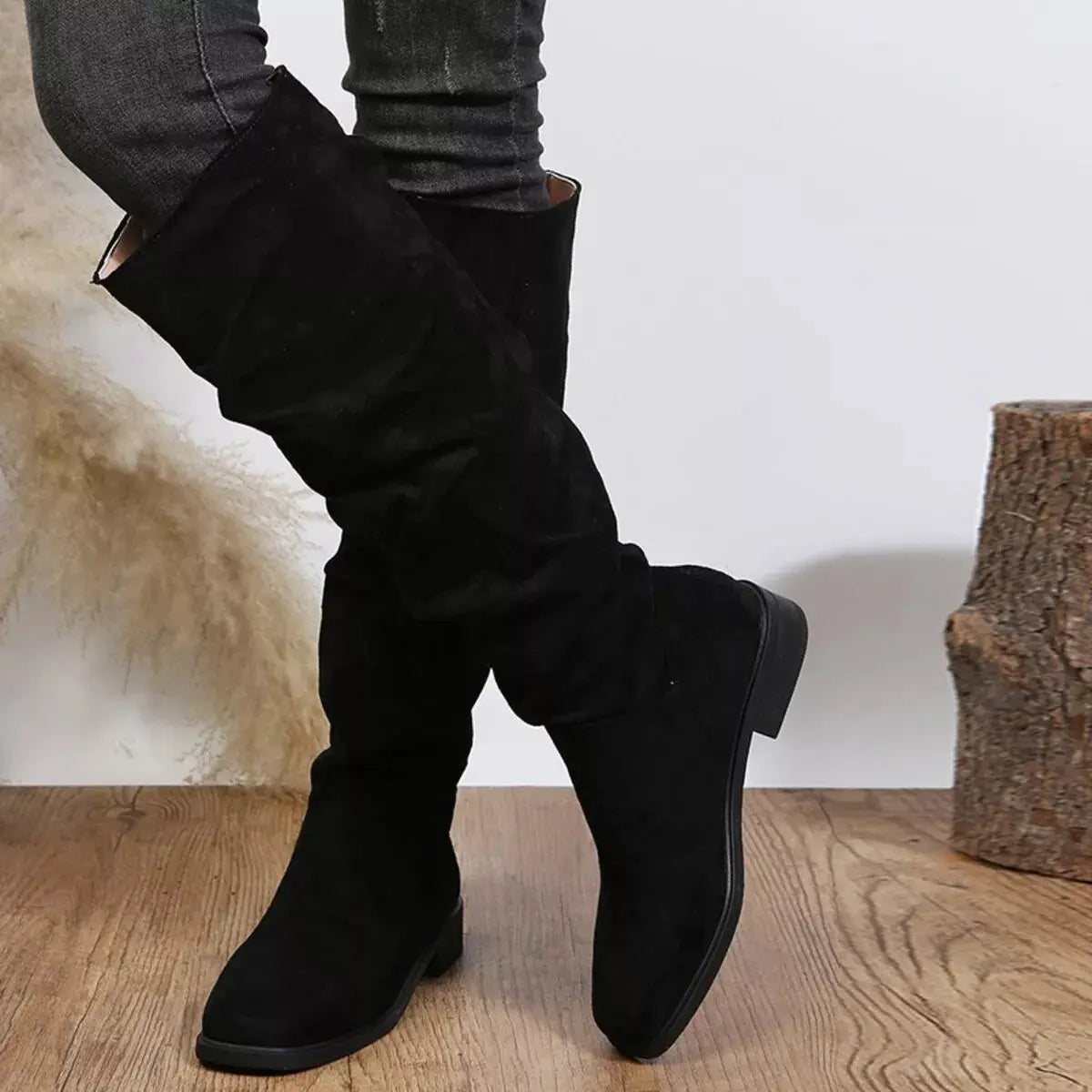 Slouchy Knee High Boots  Style Ratio