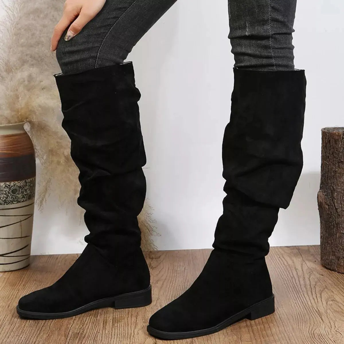 Slouchy Knee High Boots  Style Ratio