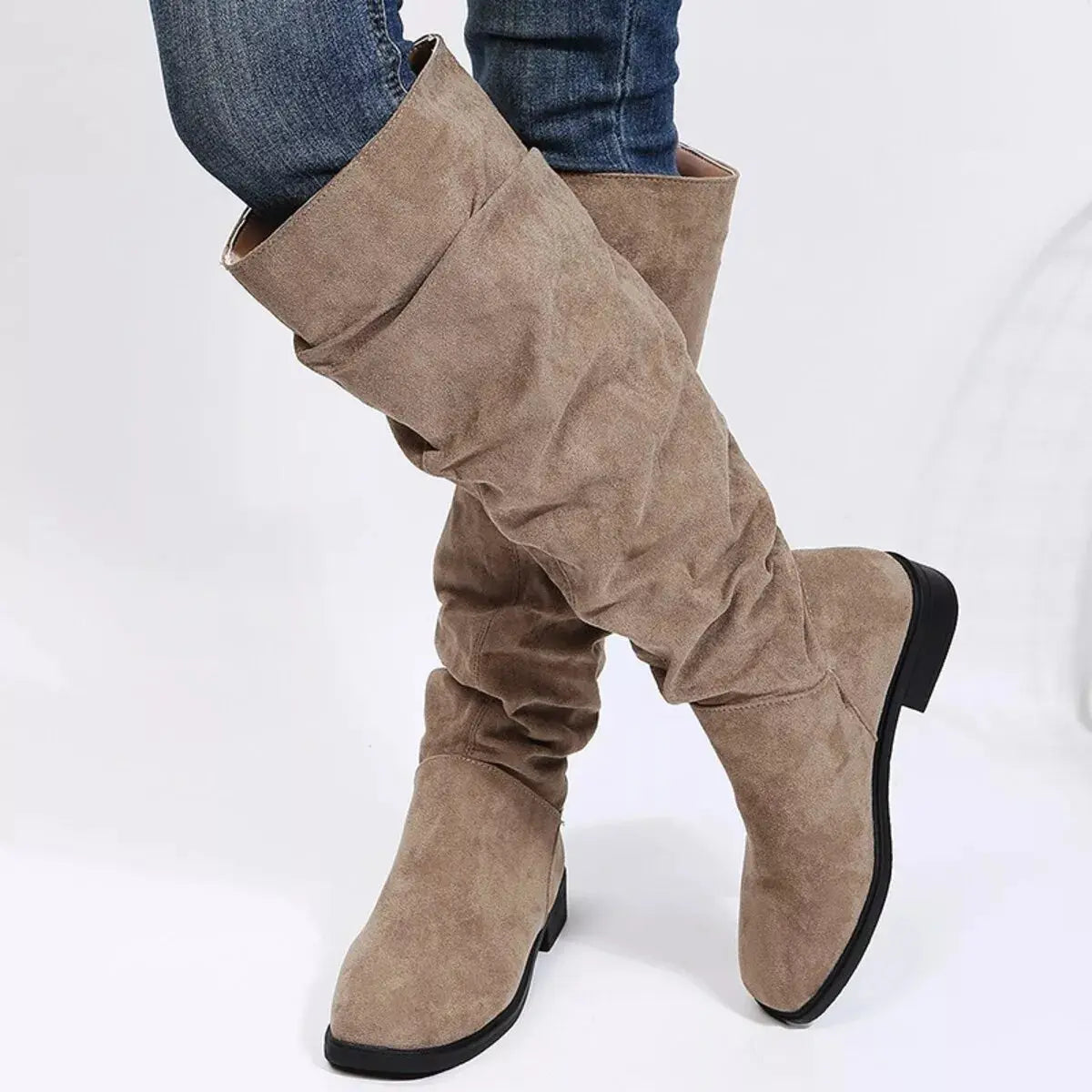 Slouchy Knee High Boots  Style Ratio
