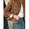 Soft Velvet Caramel Long Sleeve Jacket  Style Ratio