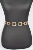 Square Metal Plus Size Chain Belt  Style Ratio