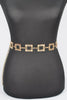 Square Metal Plus Size Chain Belt  Style Ratio