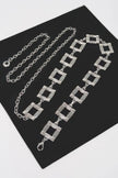 Square Metal Plus Size Chain Belt  Style Ratio