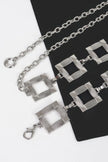 Square Metal Plus Size Chain Belt  Style Ratio