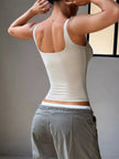 Square Neck Slim Fit Tank Top  Style Ratio
