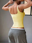 Square Neck Slim Fit Tank Top  Style Ratio