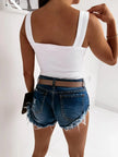 Square Neck Wide Strap Tank  Style Ratio