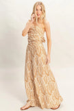 Strapless Top & Pant Print Set  Style Ratio