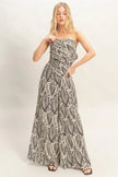 Strapless Top & Pant Print Set  Style Ratio