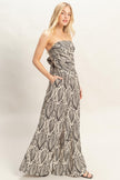 Strapless Top & Pant Print Set  Style Ratio