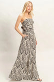 Strapless Top & Pant Print Set  Style Ratio