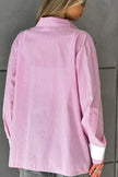 Striped Collared Neck Long Sleeve Shirt  Style Ratio