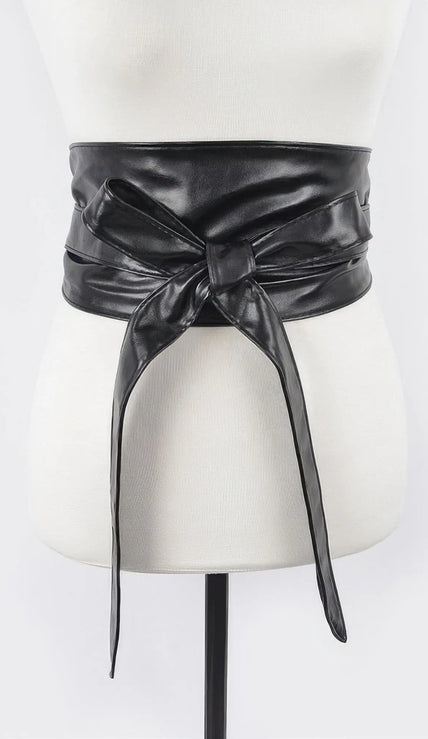 Tie Front Leather Belt  Style Ratio