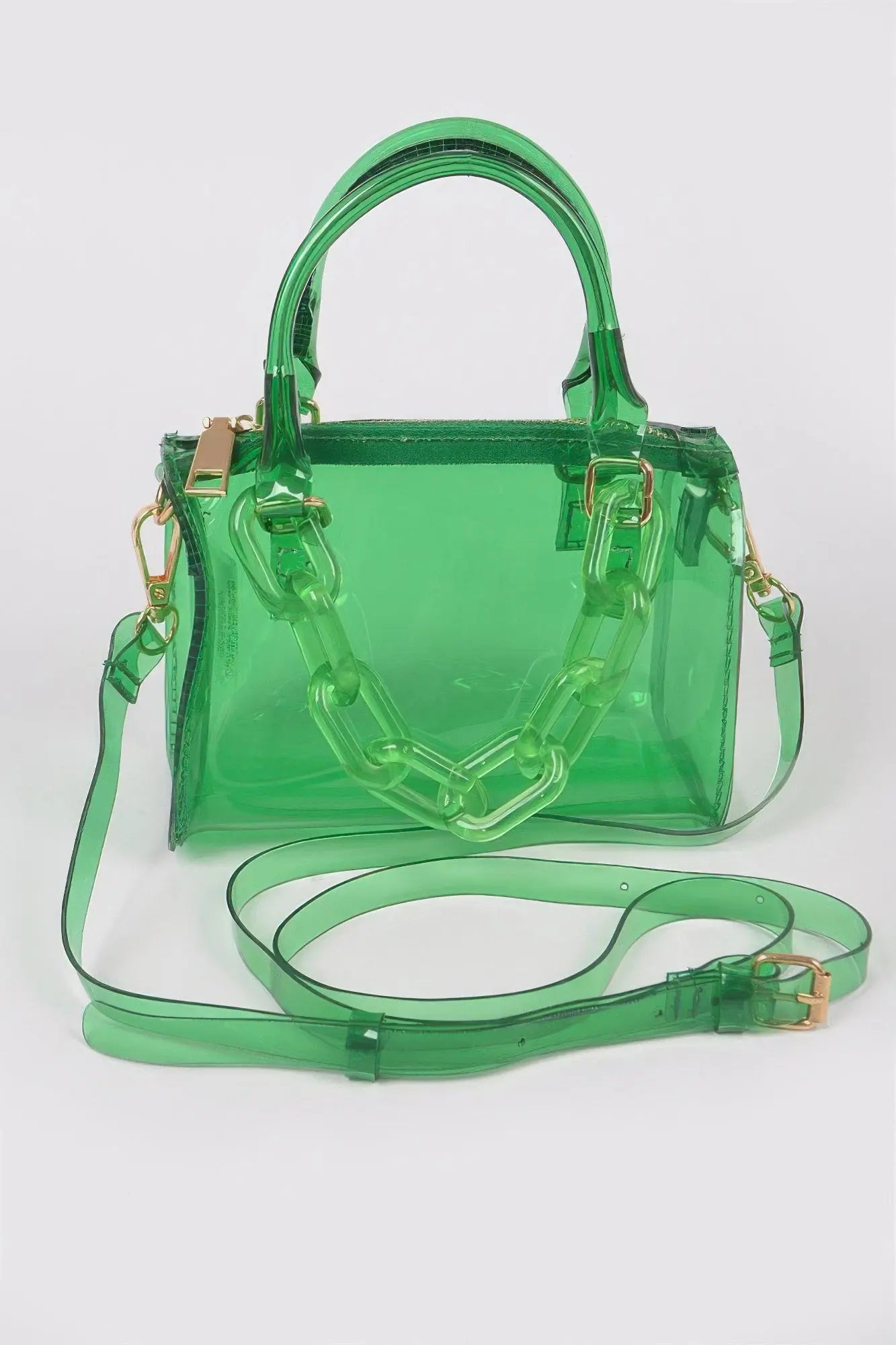 Transparent Mini Duffle Bag W/acrylic Chain  Style Ratio