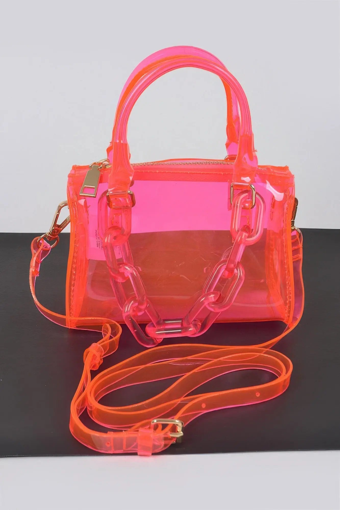 Transparent Mini Duffle Bag W/acrylic Chain  Style Ratio