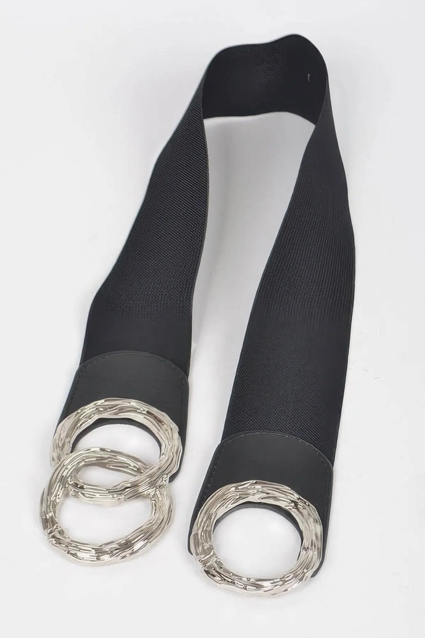 Triple O Ring Buckle Elastic Belt  Style Ratio