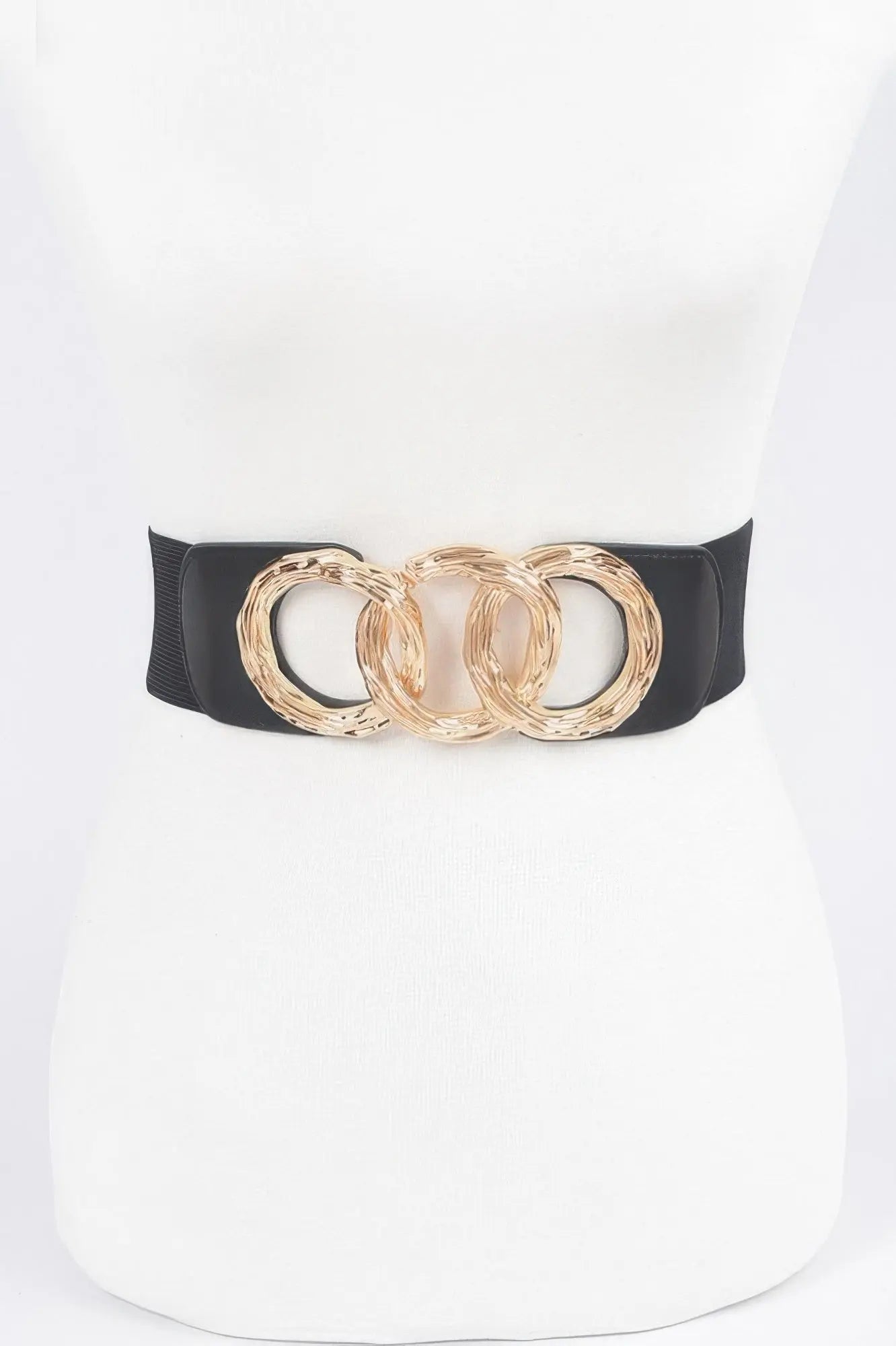 Triple O Ring Buckle Elastic Belt  Style Ratio