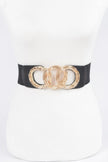 Triple O Ring Buckle Elastic Belt  Style Ratio