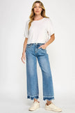Tummy Control High Rise Crop Wide W/ Released Hem  Style Ratio