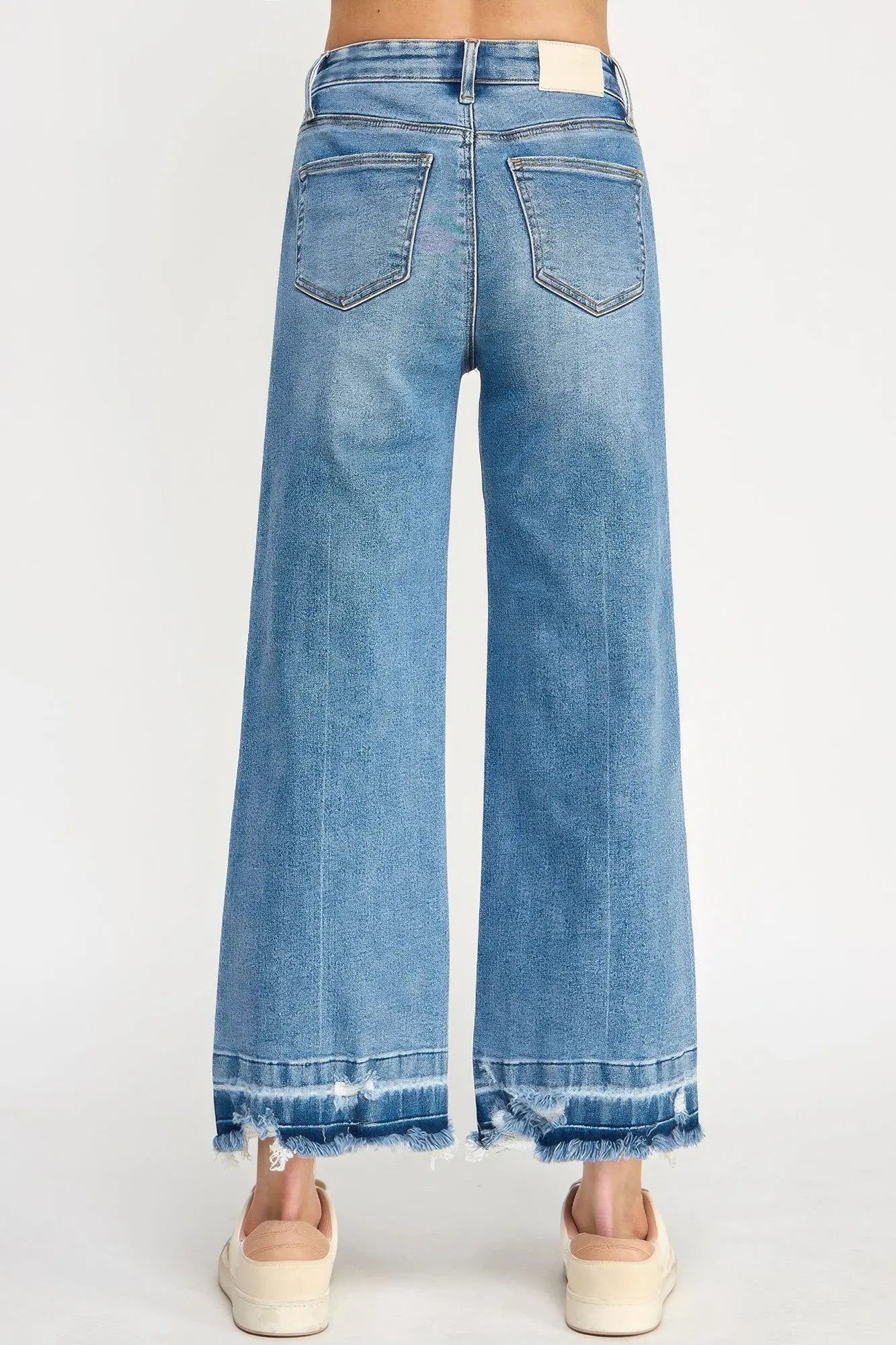 Tummy Control High Rise Crop Wide W/ Released Hem  Style Ratio
