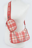 Tweed Plaid Shoulder Bag W/airpod Purse  Style Ratio