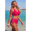 Two Piece High Waisted V Neck Cross Side Biniki  Style Ratio