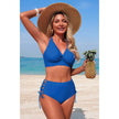 Two Piece High Waisted V Neck Cross Side Biniki  Style Ratio
