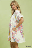 Umgee Boho Floral Print Mini Dress with Pockets  Style Ratio