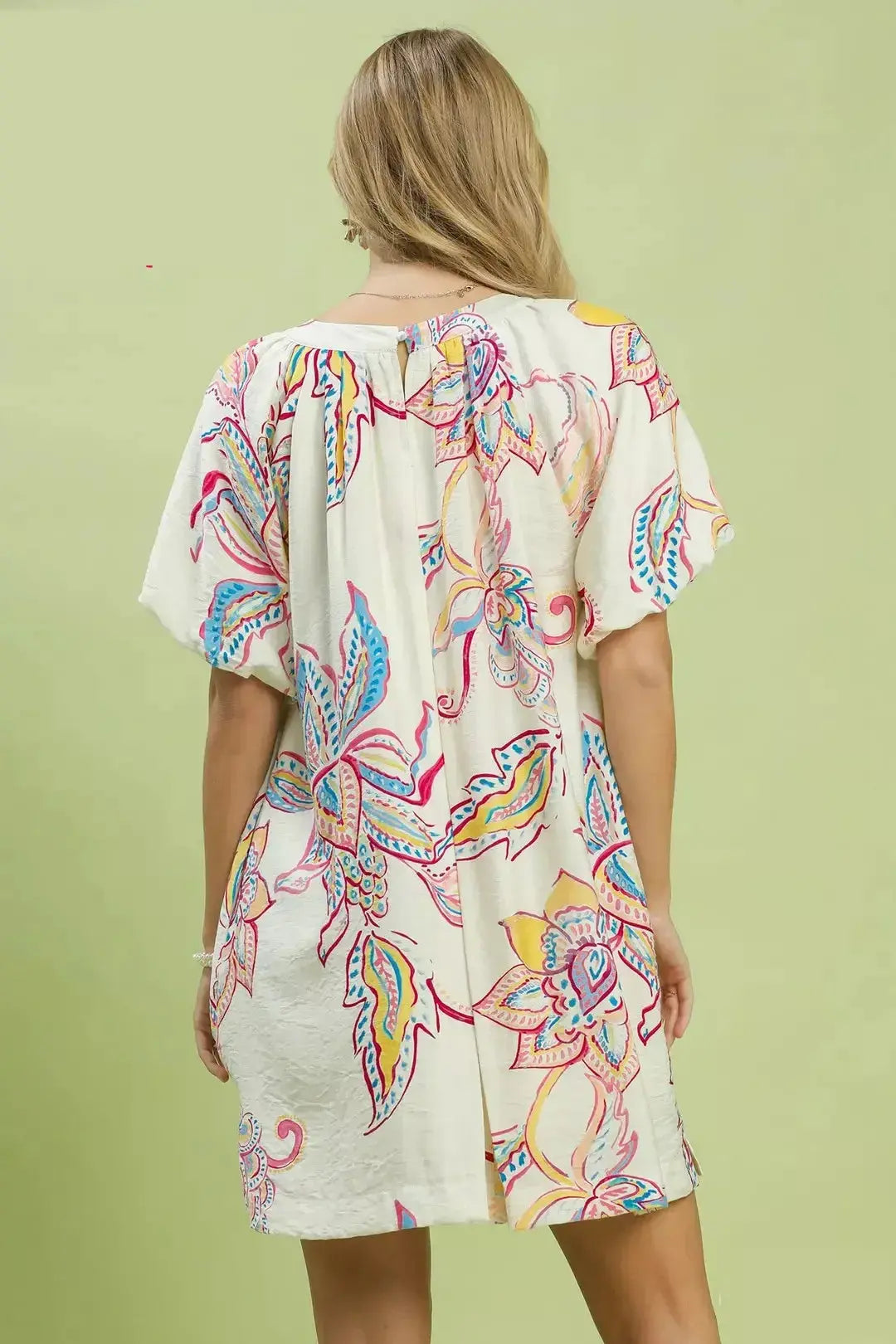 Umgee Boho Floral Print Mini Dress with Pockets  Style Ratio