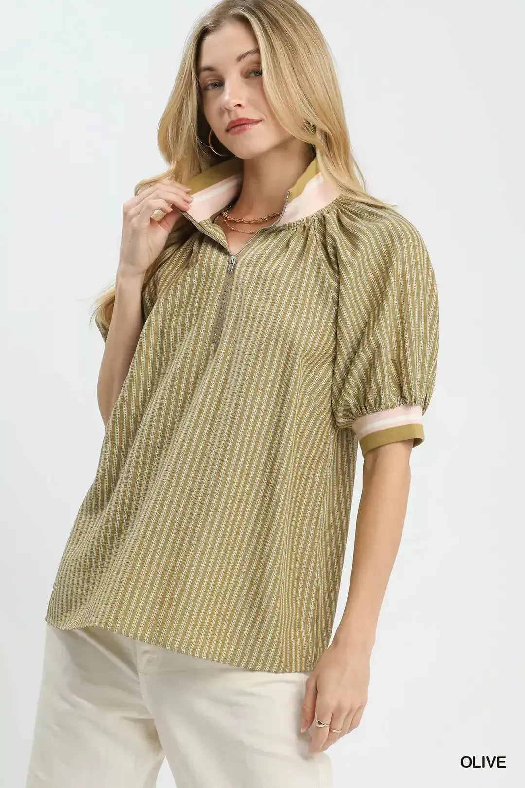 Umgee Botanical Print Blouse  Style Ratio