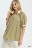 Umgee Botanical Print Blouse  Style Ratio