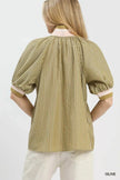 Umgee Botanical Print Blouse  Style Ratio