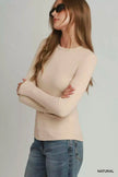 Umgee Brushed Rib Long Sleeve Top  Style Ratio