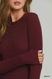 Umgee Brushed Rib Long Sleeve Top  Style Ratio