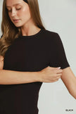Umgee Brushed Rib Short Sleeve Top  Style Ratio