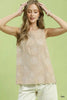 Umgee Floral Embroidered Sleeveless Top  Style Ratio