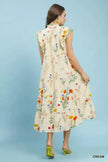 Umgee Floral Ruffle Tiered Midi Dress with Scalloped Detail  Style Ratio