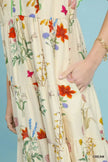 Umgee Floral Ruffle Tiered Midi Dress with Scalloped Detail  Style Ratio