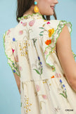 Umgee Floral Ruffle Tiered Midi Dress with Scalloped Detail  Style Ratio