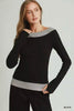 Umgee Layered Twofer Long Sleeve Top  Style Ratio