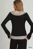 Umgee Layered Twofer Long Sleeve Top  Style Ratio
