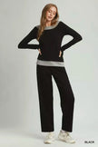 Umgee Layered Twofer Long Sleeve Top  Style Ratio