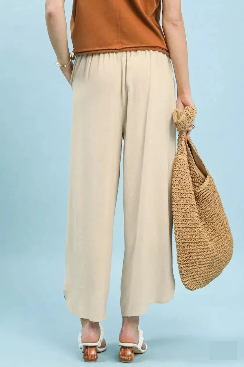 Umgee Linen Embroidered Wide-Leg Boho Pants  Style Ratio