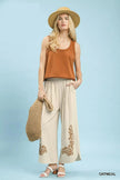 Umgee Linen Embroidered Wide-Leg Boho Pants  Style Ratio